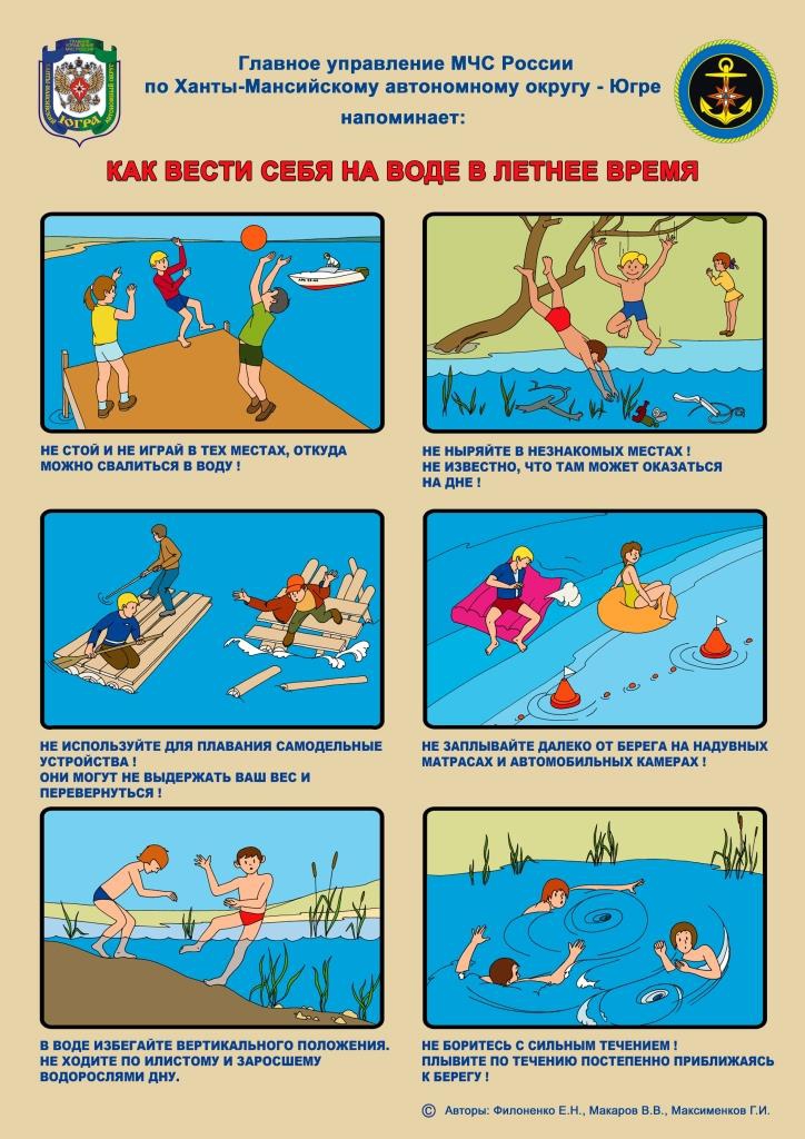 Как вести себя на воде в летнее время.